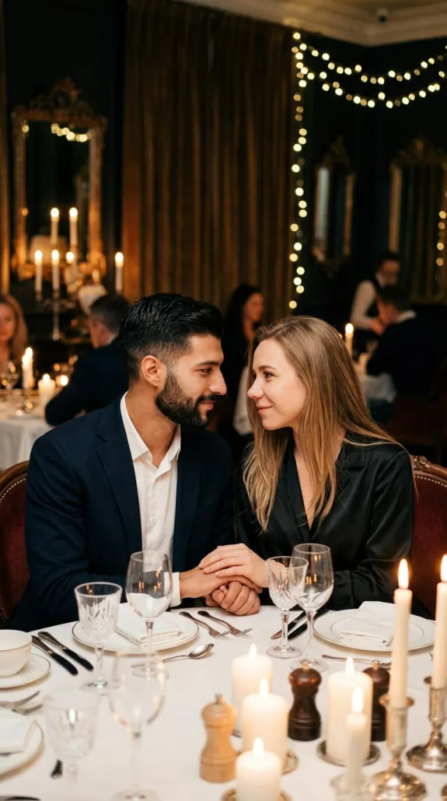 AI Couple Photo Maker Candlelit Dinner style example