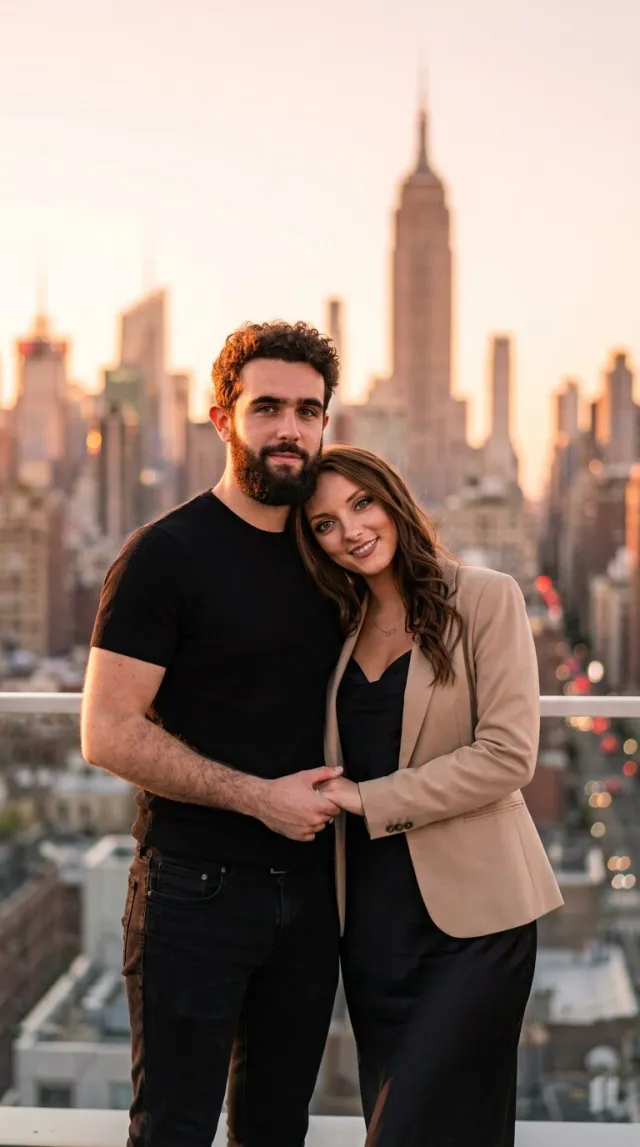 AI Couple Photo Maker Rooftop Golden Hour style example